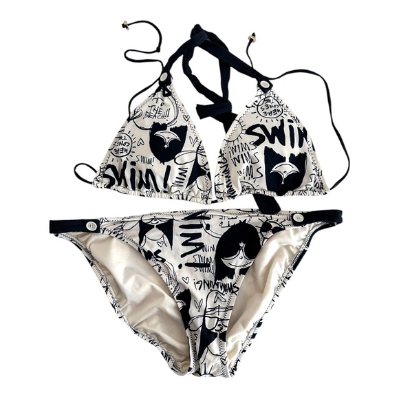 Marc by Marc Jacobs Y2K Whimsical Bikini SetTop Size XL / Bottom Size L